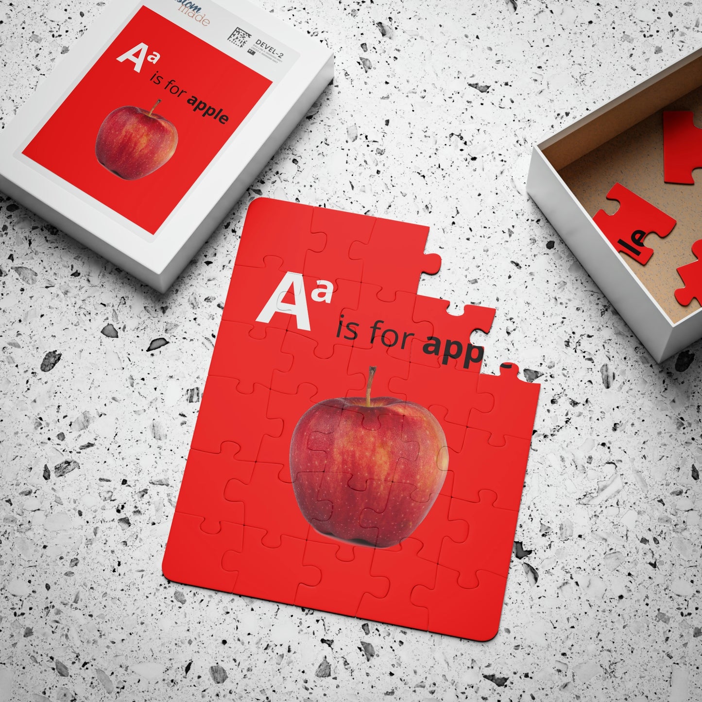 Alphabet Puzzle - A is for Apple